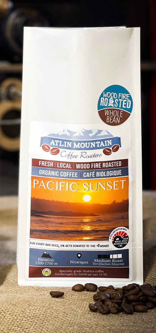 Pacific Sunset - a collaboration with the 4 wheel drive association of BC. Organic Nicaragua Medium roast