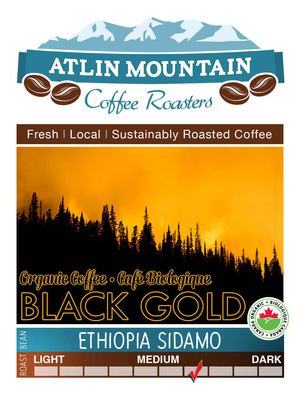 Ethiopia Sidamo, Dark Roast - atlin-mountain-coffee