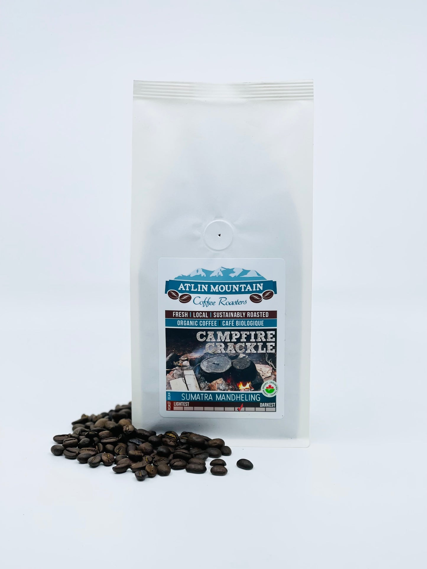 Campfire Crackle - Organic Sumatra Mandheling - Full city+ roast - Bold, creamy, earthy