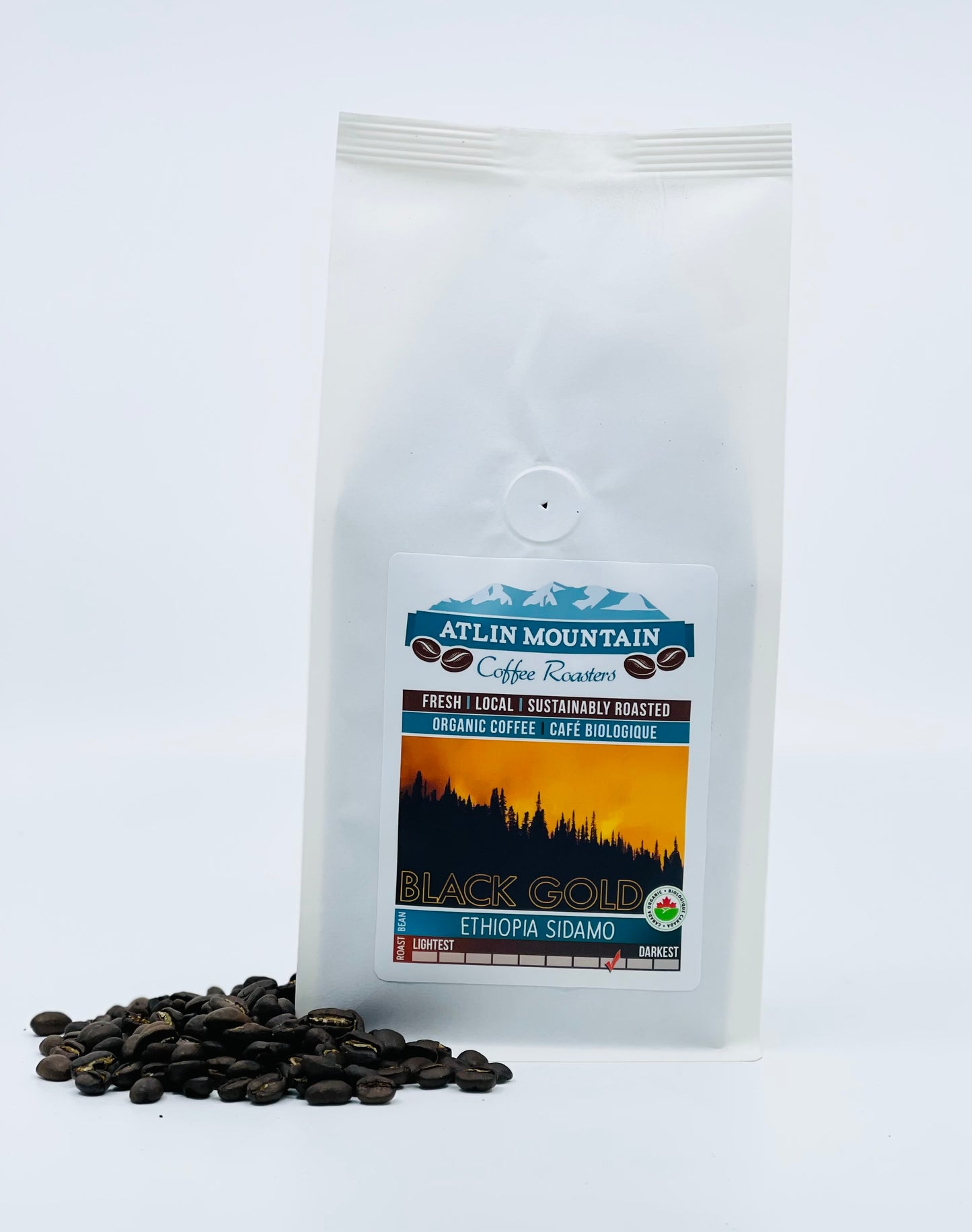 Black Gold - Organic Ethiopia Sidamo - Dark Roast- Bold, Fruity, Chocolate