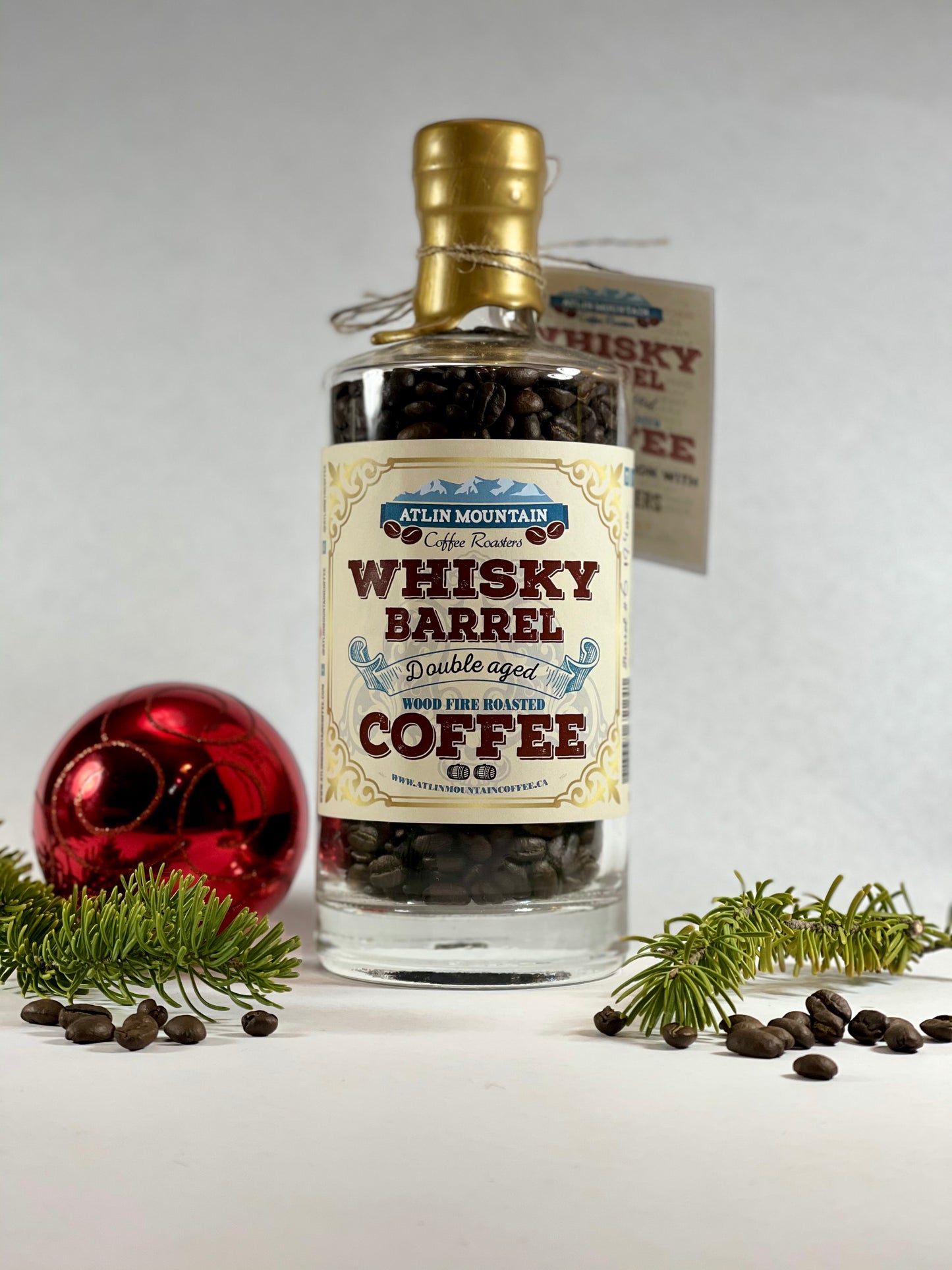 Whisky barrel aged coffee beans- NEW double aged recipe. Certified organic.